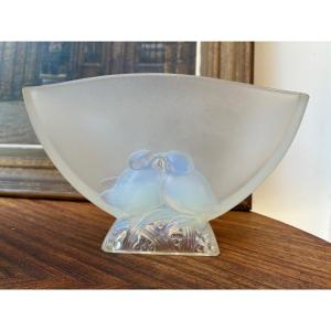 Opalescent Glass Planter Signed A. Verlys France Art Deco