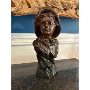 Antoine Bofill – Jeune pêcheur aux crabes – Bronze, fonte Léon Virlet, vers 1900