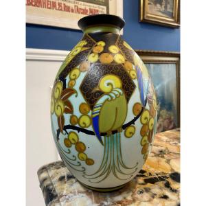 Vase Art Deco Keramis D1130 Signed W (jan Wind) 1927