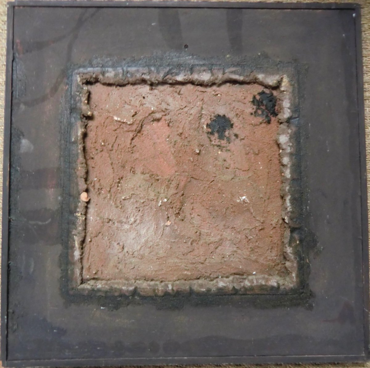 ALESSANDRI Joseph, Né En 1940 "Sans titre" Années 1970 Bas-Relief résine 60 x 60 cm-photo-2