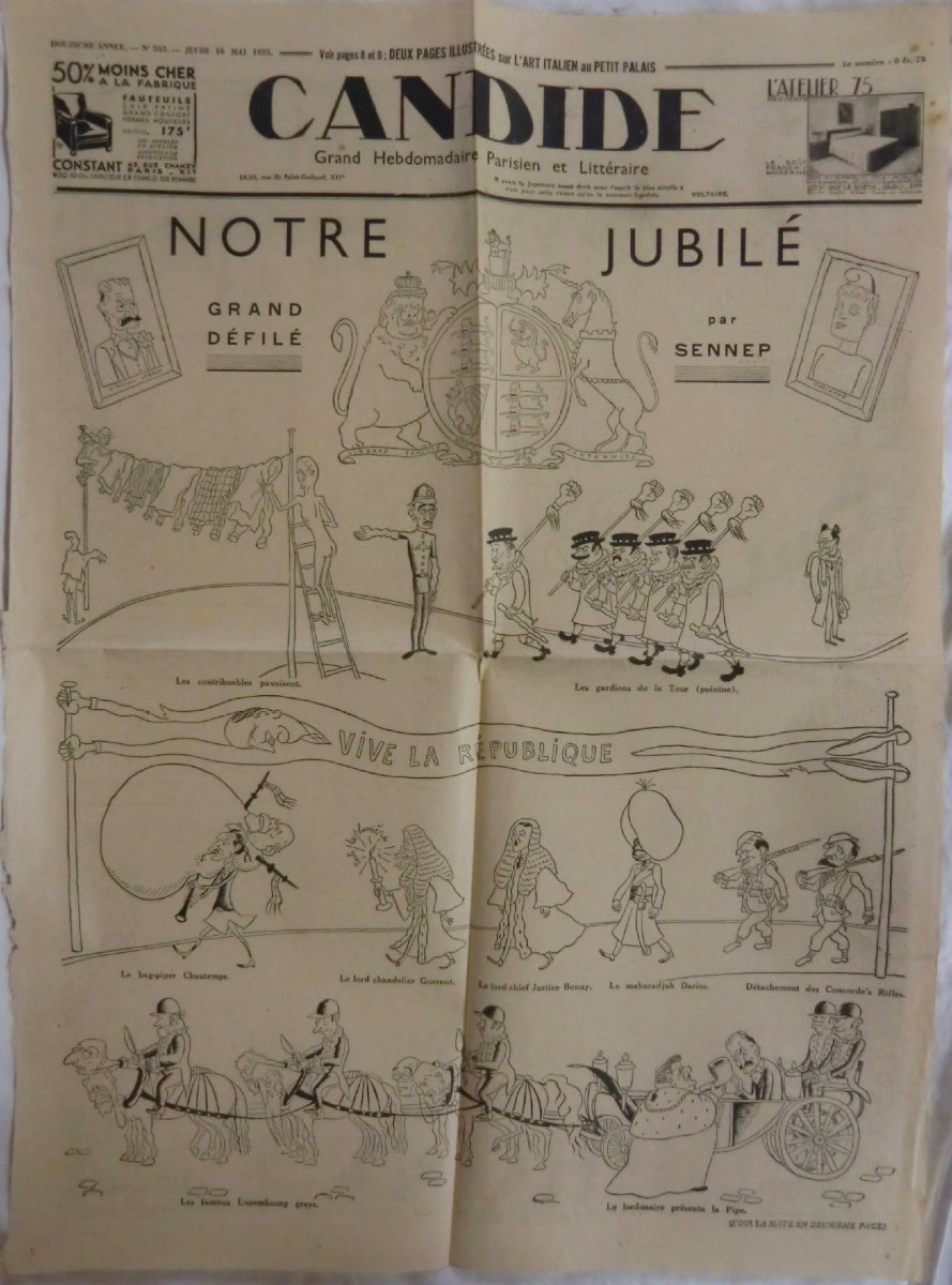 Senep Jean (1894-1982) Lot Of Original Books, Magazines And Newspapers From The 1920s-1930s.-photo-1