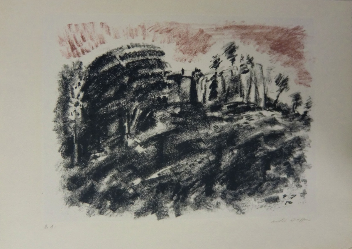 André Masson (1896-1987) "landscapes And Animals" 1950s Color Lithographs-photo-1