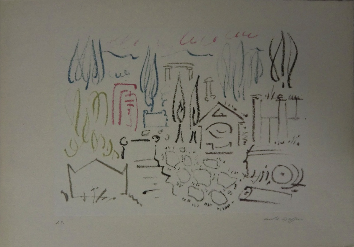 André Masson (1896-1987) "landscapes And Animals" 1950s Color Lithographs-photo-4