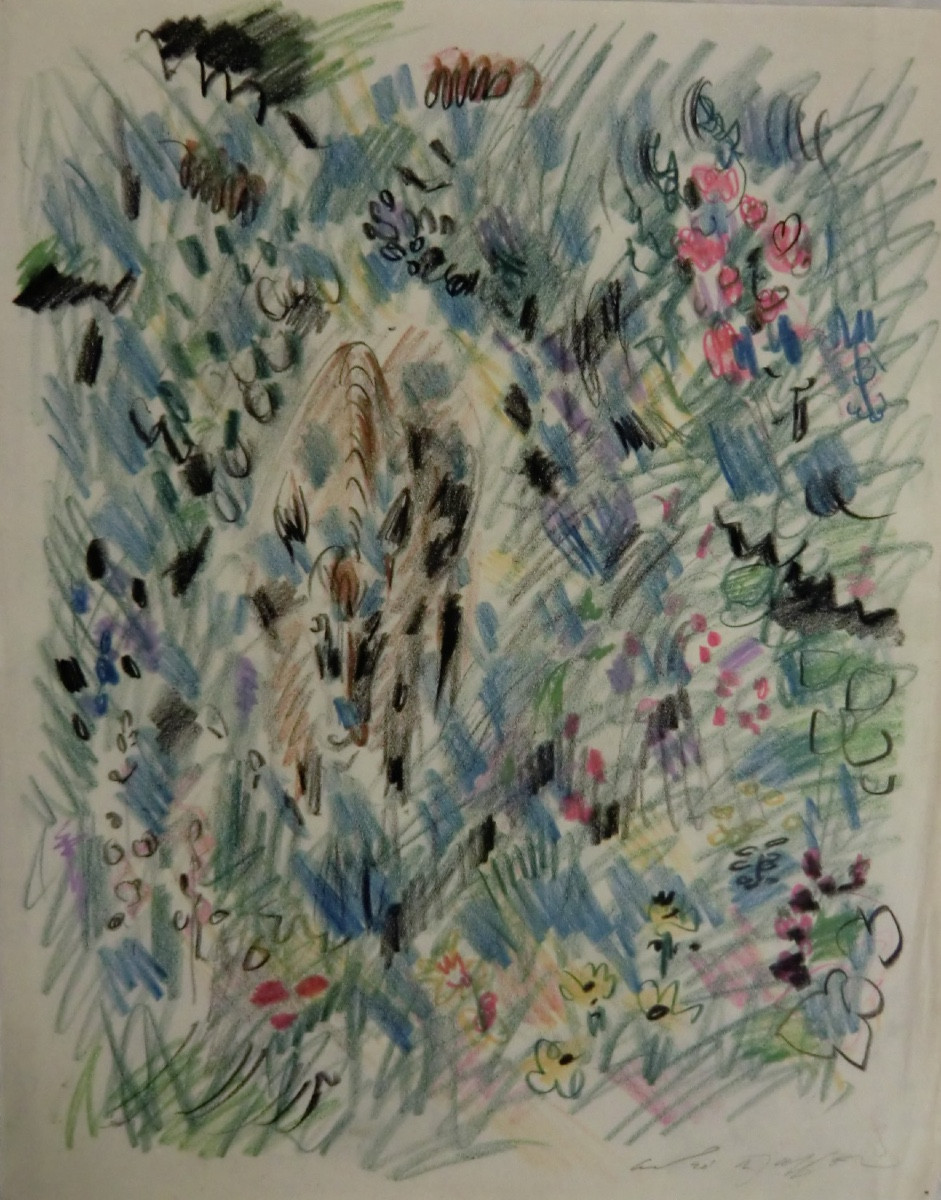 André Masson (1896-1987) "donkey In A Grove" 1950 Pastel On Paper, Signed 40.5 X 32 Cm-photo-2