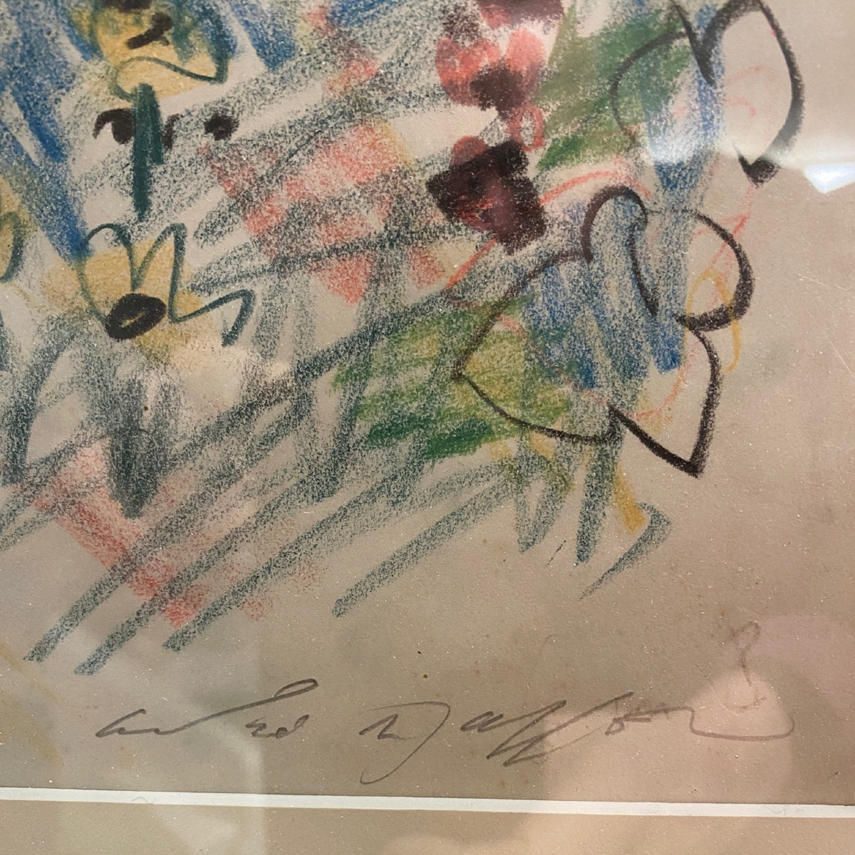 André Masson (1896-1987) "donkey In A Grove" 1950 Pastel On Paper, Signed 40.5 X 32 Cm-photo-3