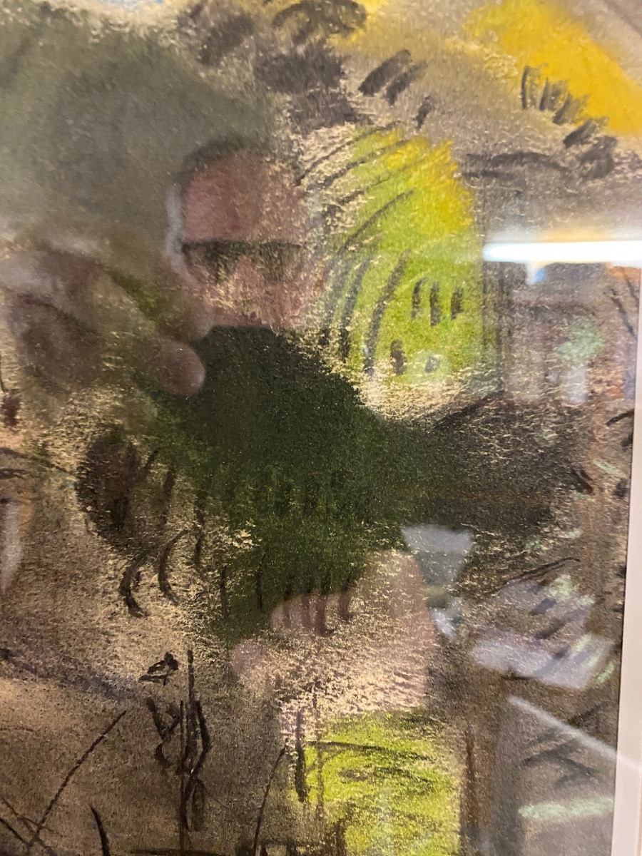 MASSON André (1896-1987) "Rivière le soir" 1950 Pastel sur papier  signé 40 x 64 cm-photo-1