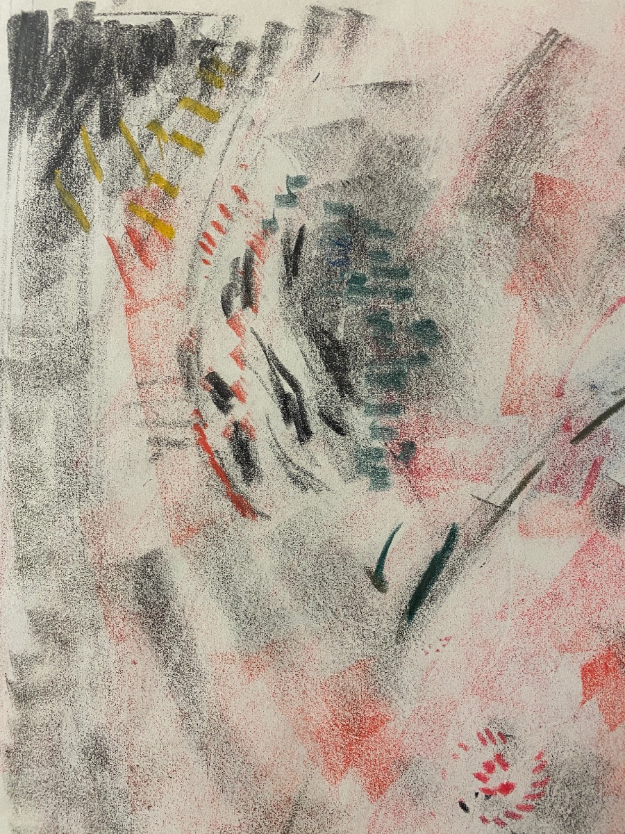 André Masson (1896-1987) "fish And Spurge" 1951 Pastel On Paper 54.5 X 30 Cm-photo-2