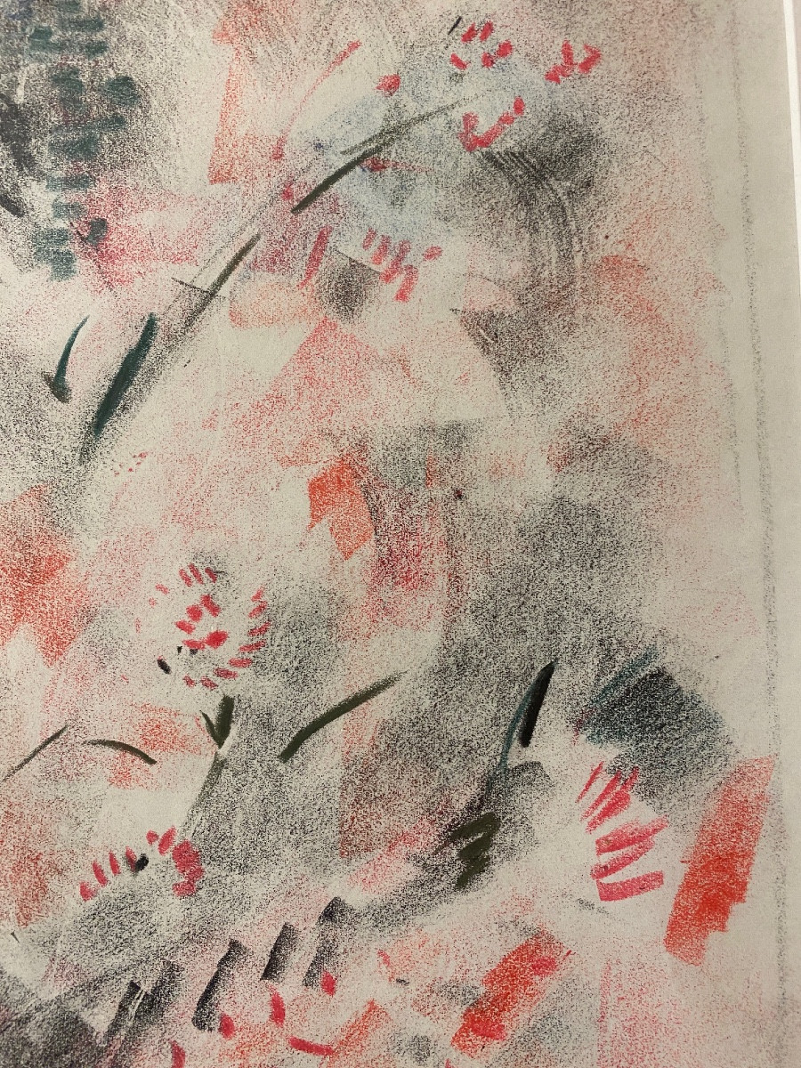 André Masson (1896-1987) "fish And Spurge" 1951 Pastel On Paper 54.5 X 30 Cm-photo-3