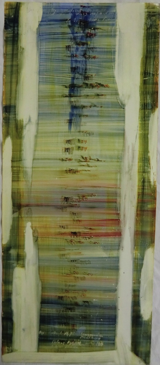 MALAVAL Robert (1937-1980) "Sans titre", 1974 Acrylique sur papier signé et daté 59,7 x 25 cm-photo-3