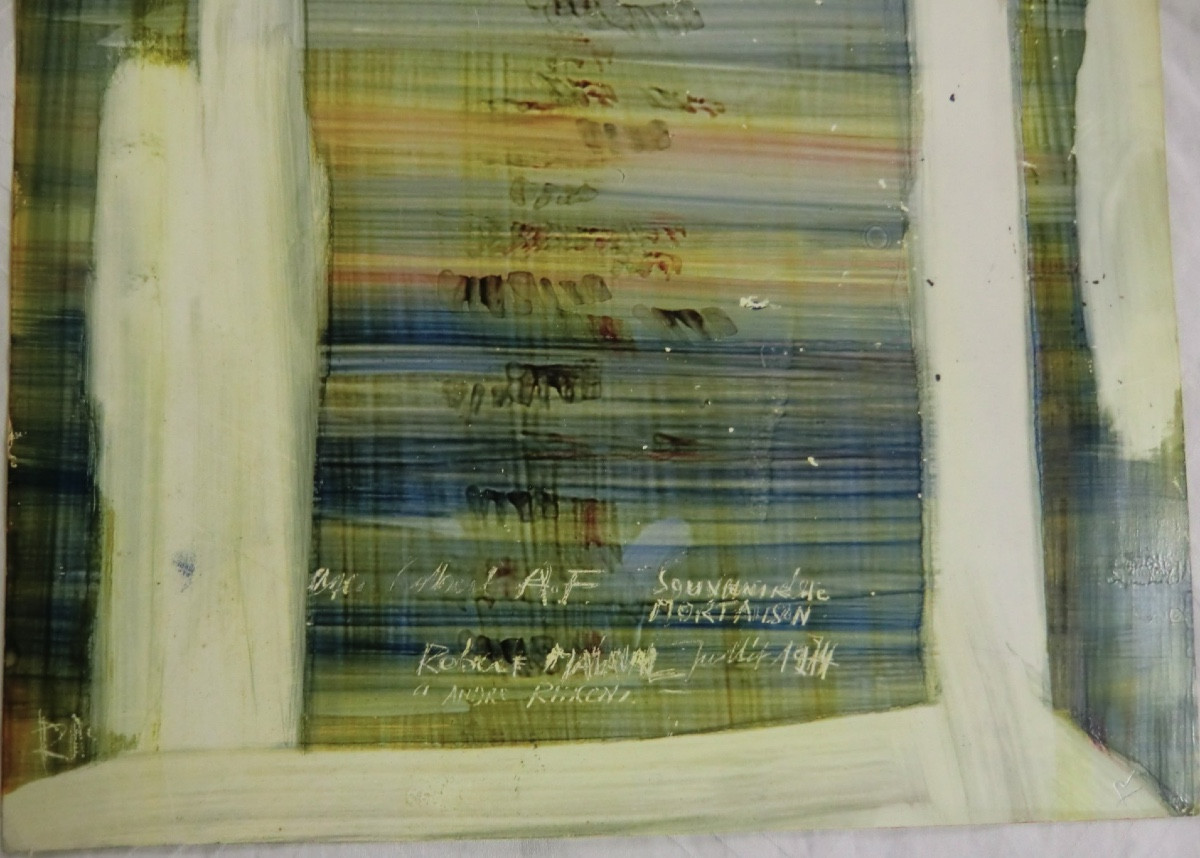 MALAVAL Robert (1937-1980) "Sans titre", 1974 Acrylique sur papier signé et daté 59,7 x 25 cm-photo-1