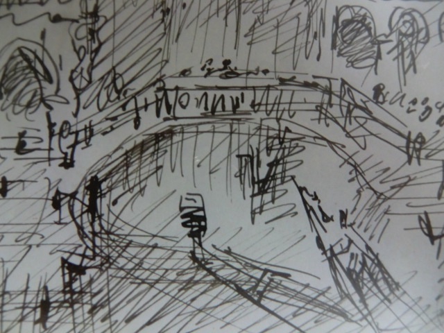 Masson, André (1896–1987) “venice, Bridge Of Sighs,” 1960 Original Drawing Ink On Paper 21 X 17-photo-4