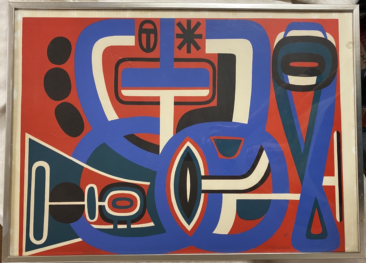 Dewasne, Jean (1921–1999), “longitude Est,” 1960, Signed And Numbered Color Lithograph, 48 X 64.5