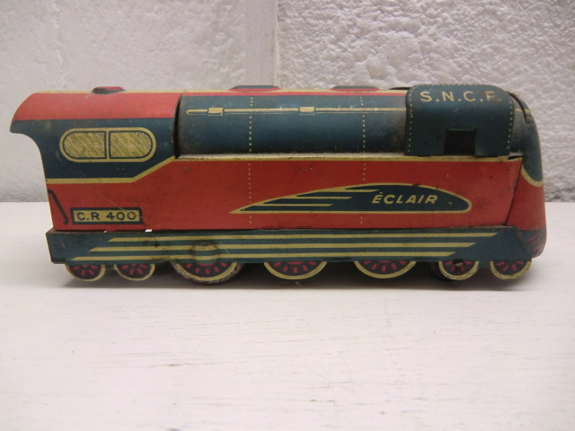 Locomotive Sncf Sheet Metal Model Éclair Cr400 1950s