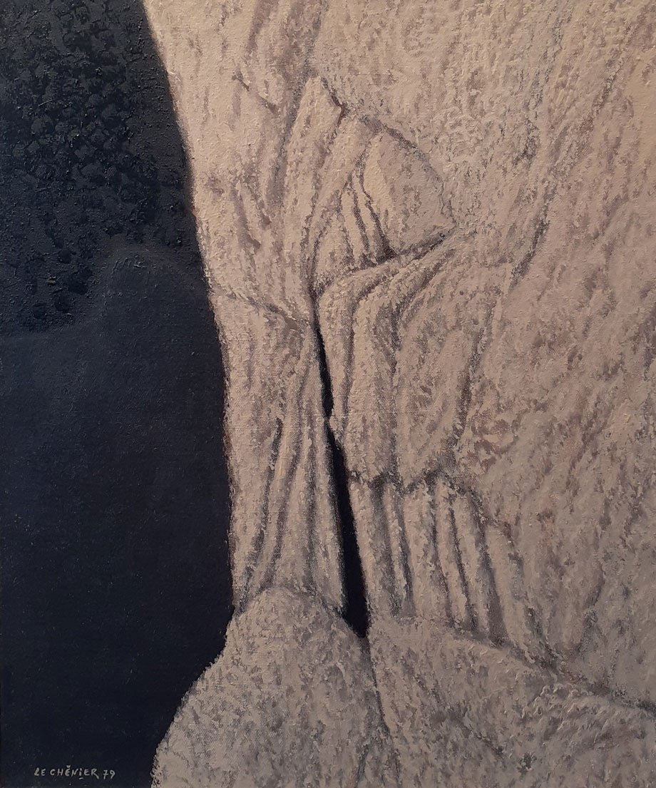 Henry Le Chénier (1937-2014) "schists", 1979 Oil On Canvas 55 X 46 Cm