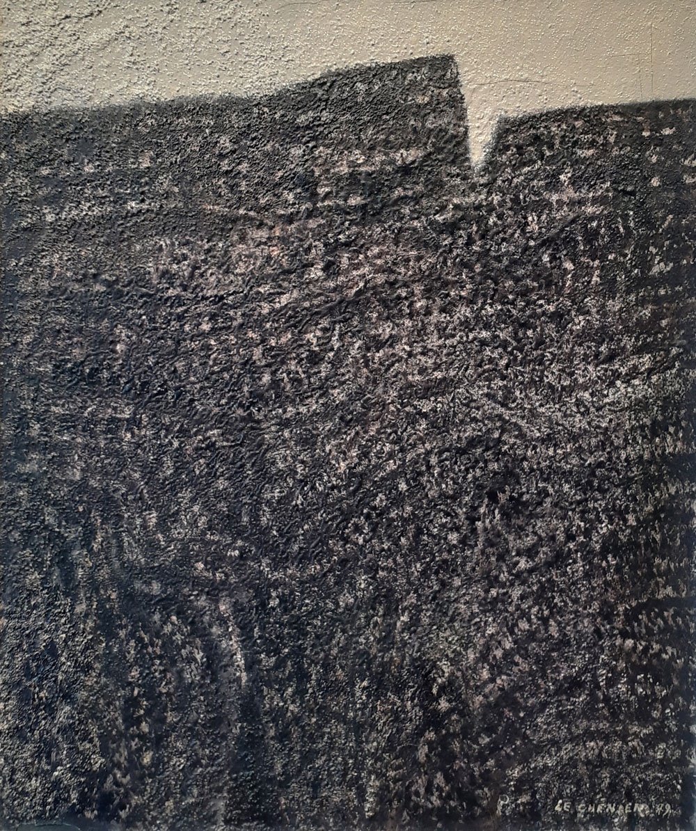 Henry Le Chénier (1937-2014) "schists", 1979 Oil On Canvas 55 X 46 Cm