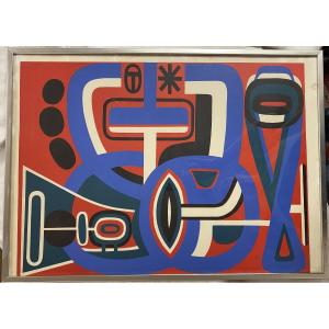 Dewasne, Jean (1921–1999), “longitude Est,” 1960, Signed And Numbered Color Lithograph, 48 X 64.5