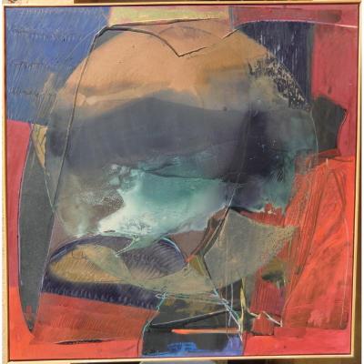 SAMA , né en 1953 "Composition", 1994 Technique mixte sur panneau signée et datée 155 x 153 cm