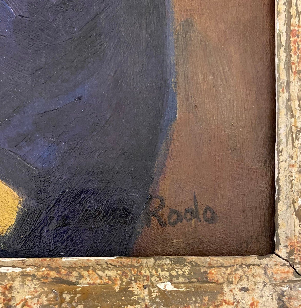 Huile sur toile portrait de femme. Ludovic Rodo-Pissarro. Circa 1930-photo-3
