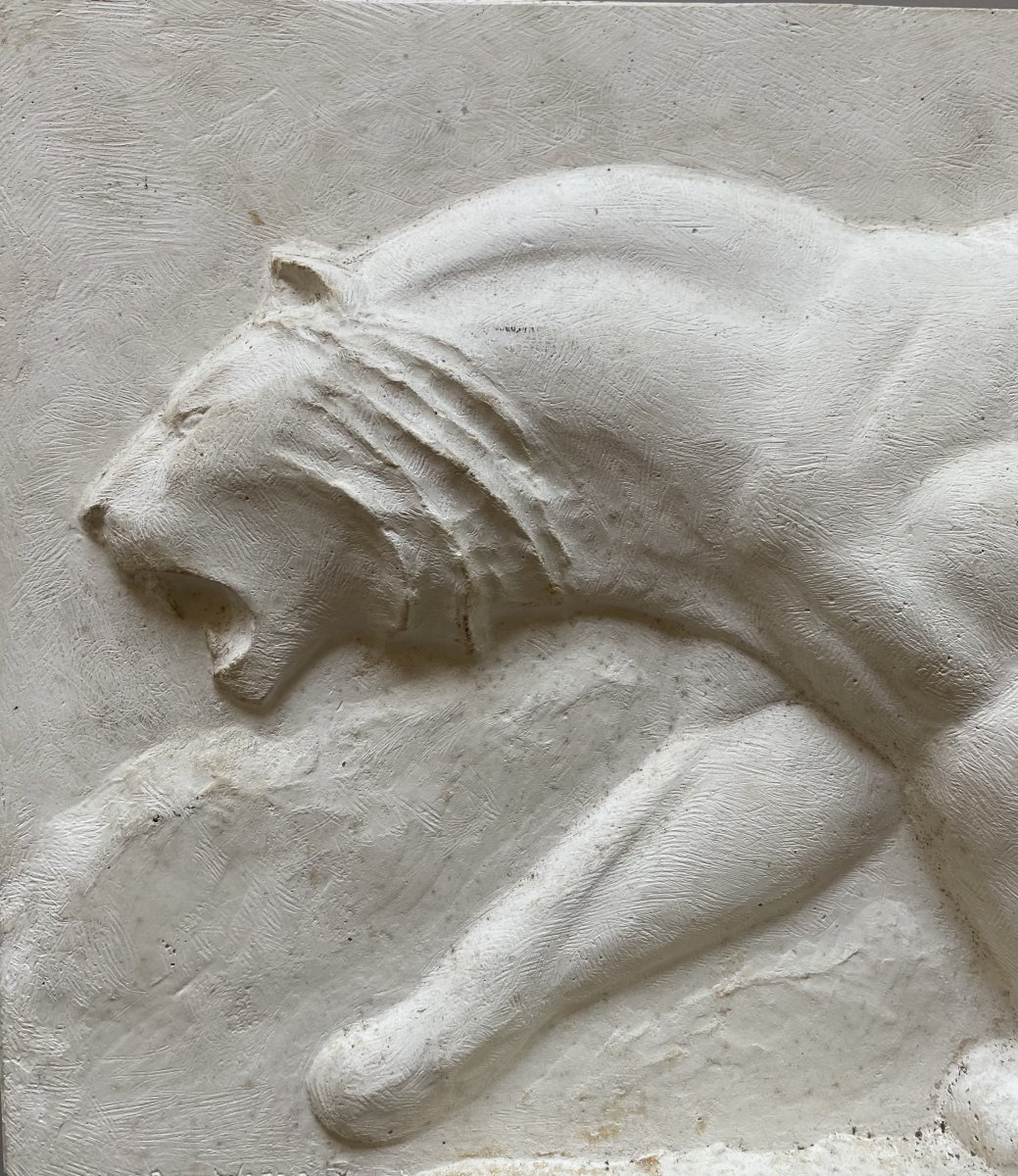 Bas Relief "feline" Leroy Wattiaux-photo-2