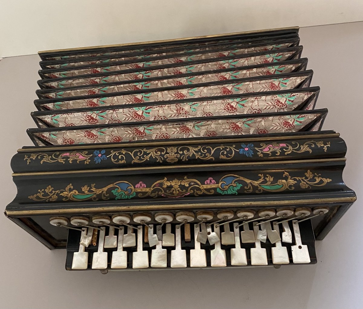 Accordéon romantique d'époque Napoléon III-photo-4