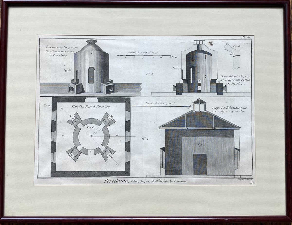 Ensemble de 4 gravures "Porcelaine" R. Benard-photo-2