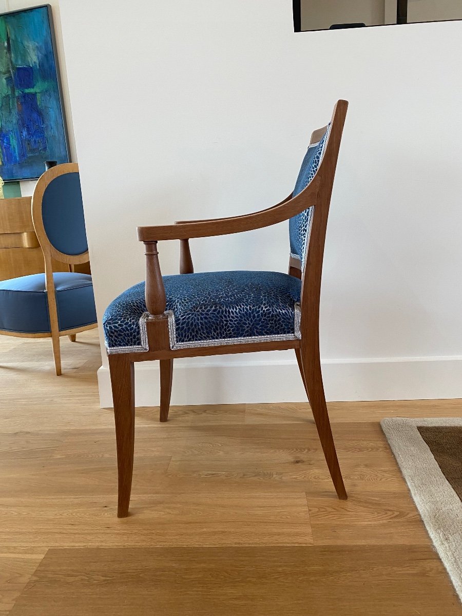 André Arbus (1903 / 1969) Mahogany Office Armchair Circa 1940-photo-2