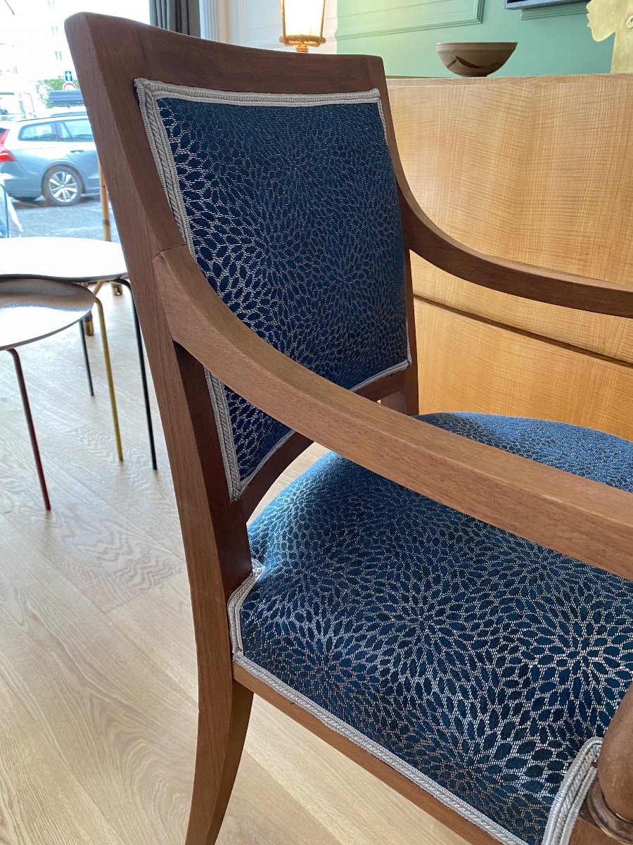 André Arbus (1903 / 1969) Fauteuil De Bureau En Acajou Vers 1940-photo-3