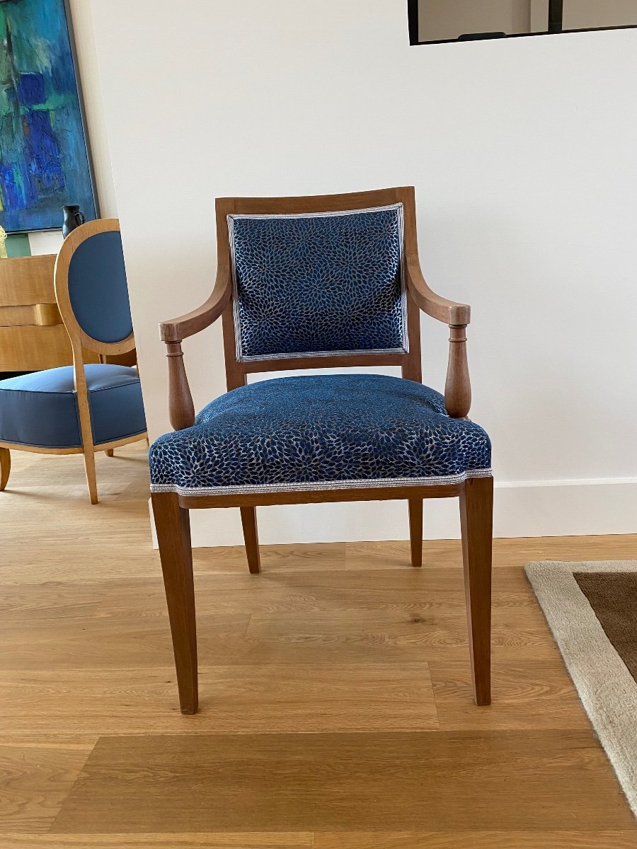 André Arbus (1903 / 1969) Fauteuil De Bureau En Acajou Vers 1940-photo-2