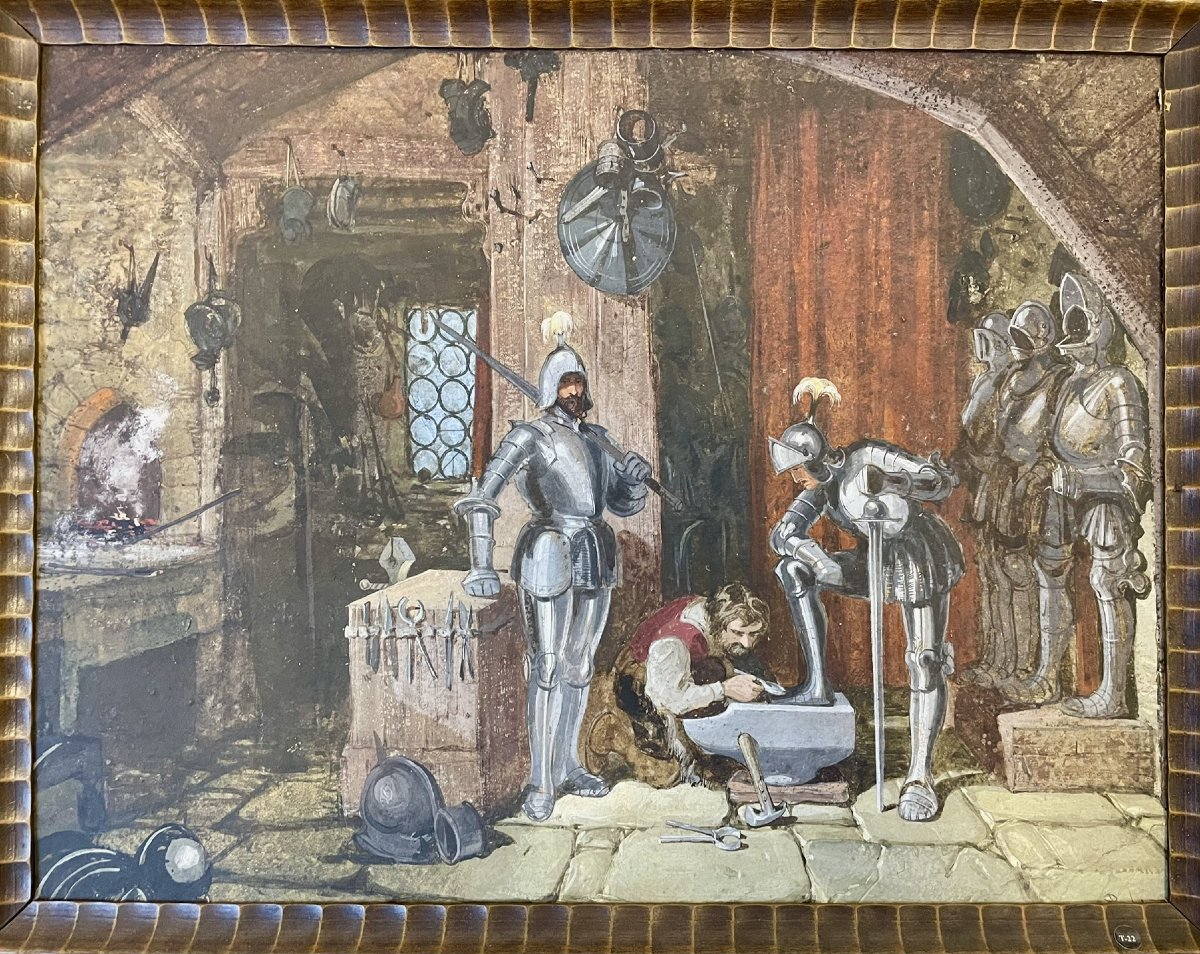 Scéne d'intérieure de Forgeron Armurier