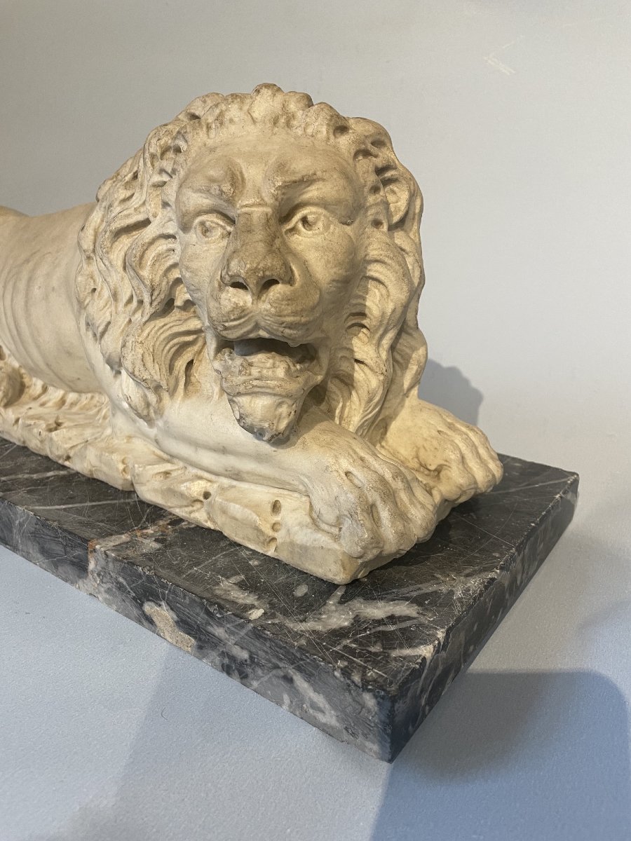 Lion en marbre d'aprés Canova-photo-2