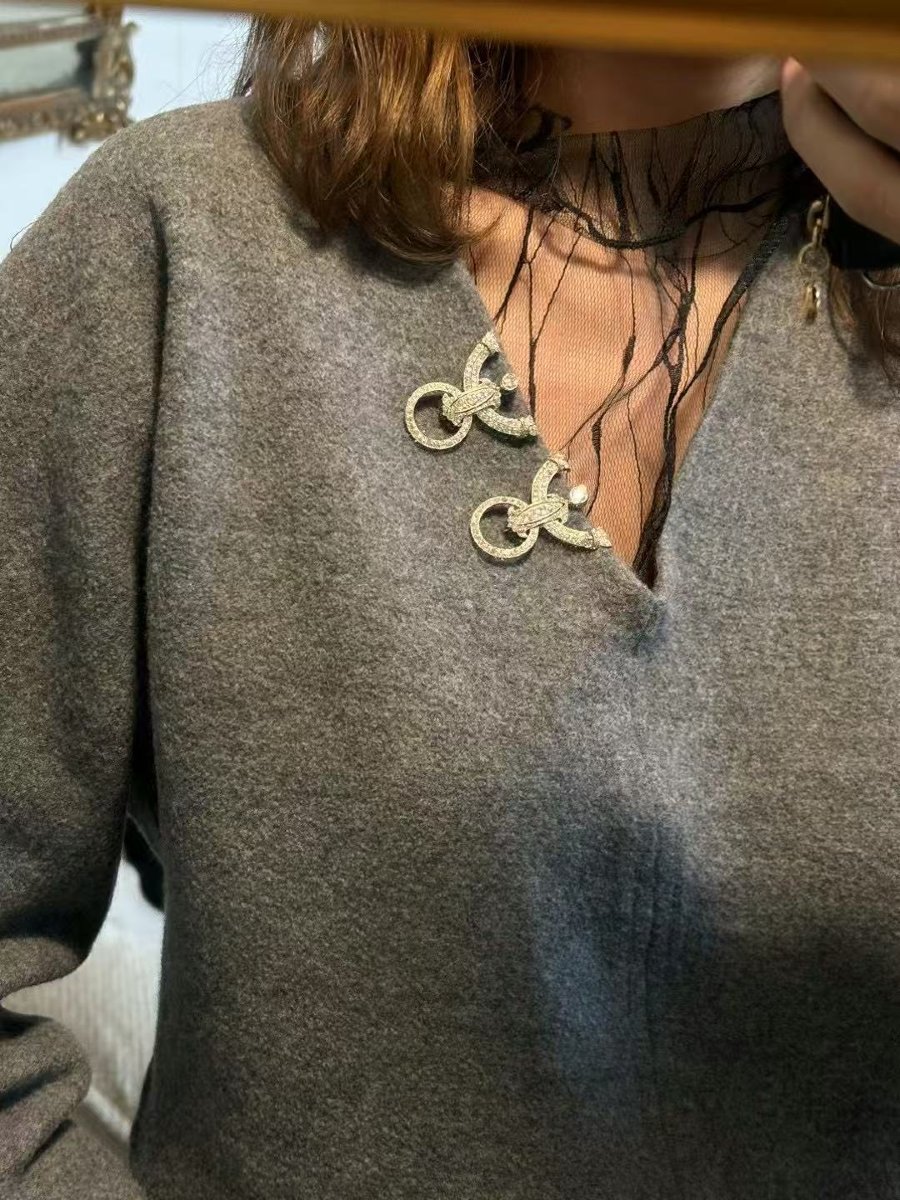 Paire De Broches En Platine Et Or Blanc Serti De Diamants, Années 1920-photo-3