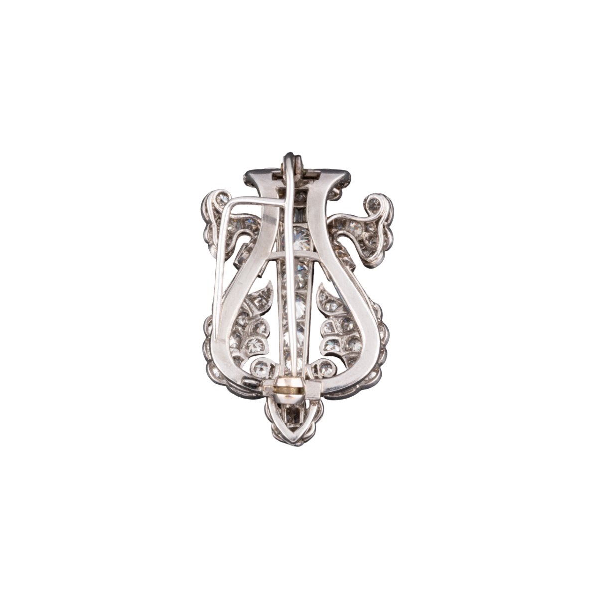 Lyre Brooch In Platinum And Diamonds Circa 1920-1930-photo-2