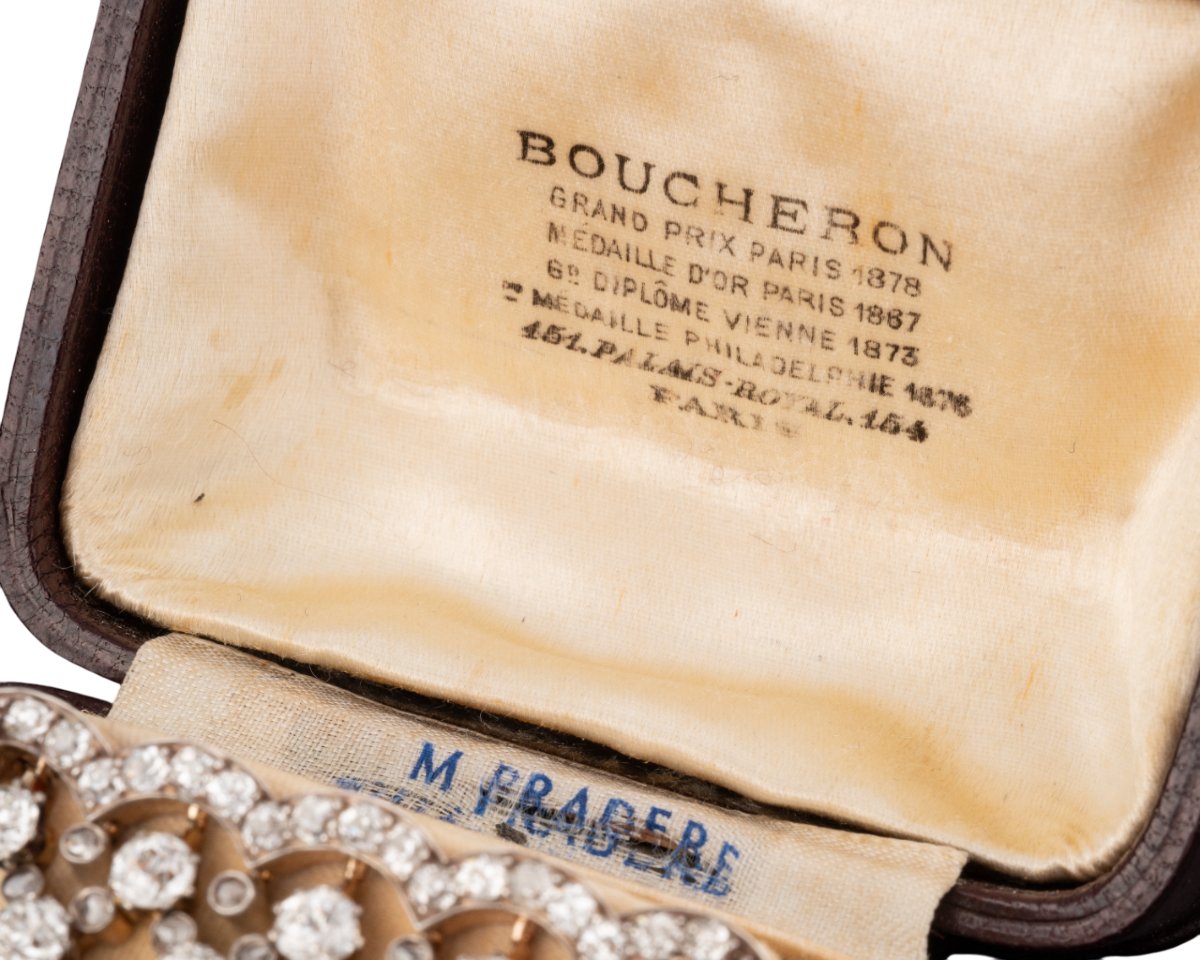 BOUCHERON - Broche en or et diamants -photo-3