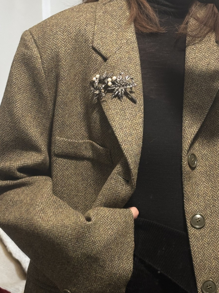 Diamond Trembling Flower Brooch-photo-4