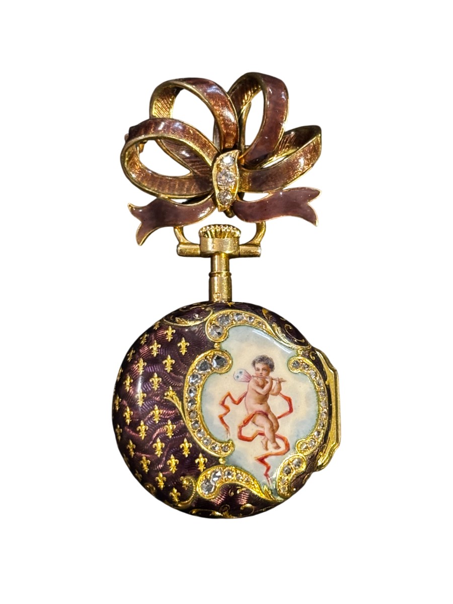 Tiffany & Co. - Enamel, Diamond And Gold Pocket Watch, Late 19th Century