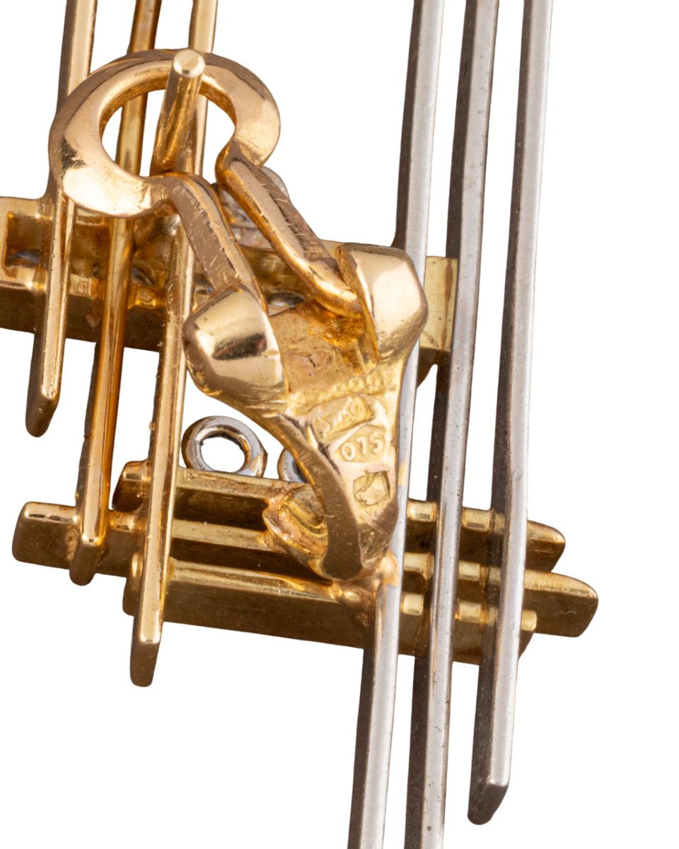 WOLFERS Paire de boucles d'oreilles en or 18K, vers 1970-photo-2