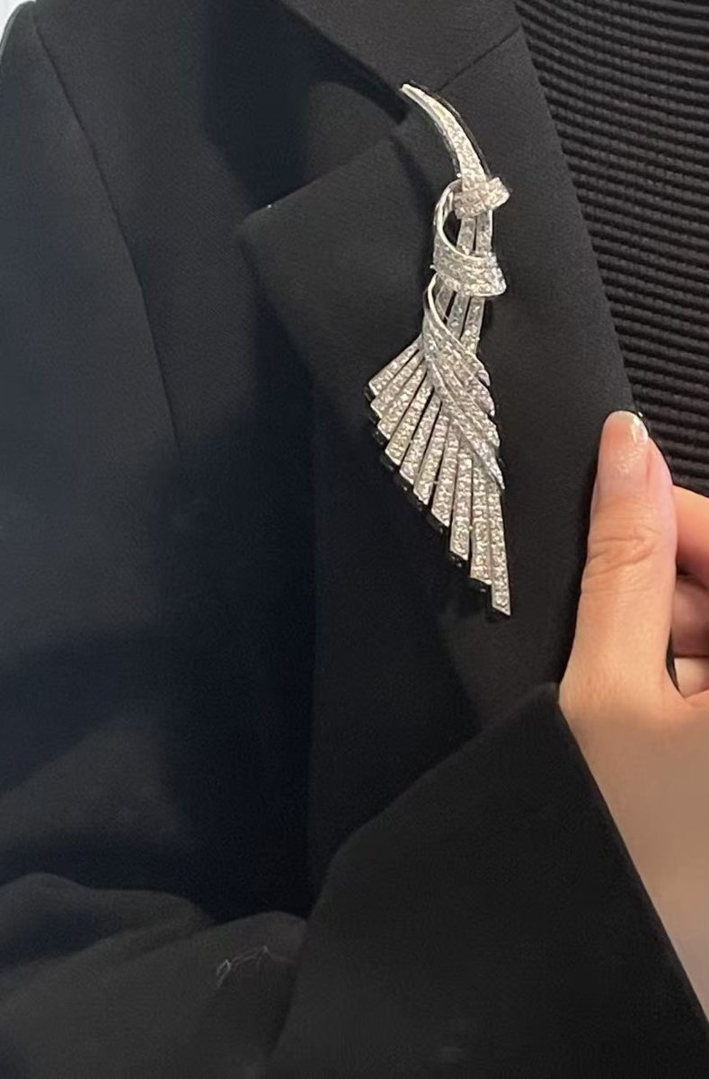 Broche en platine et diamants vers 1960-photo-2