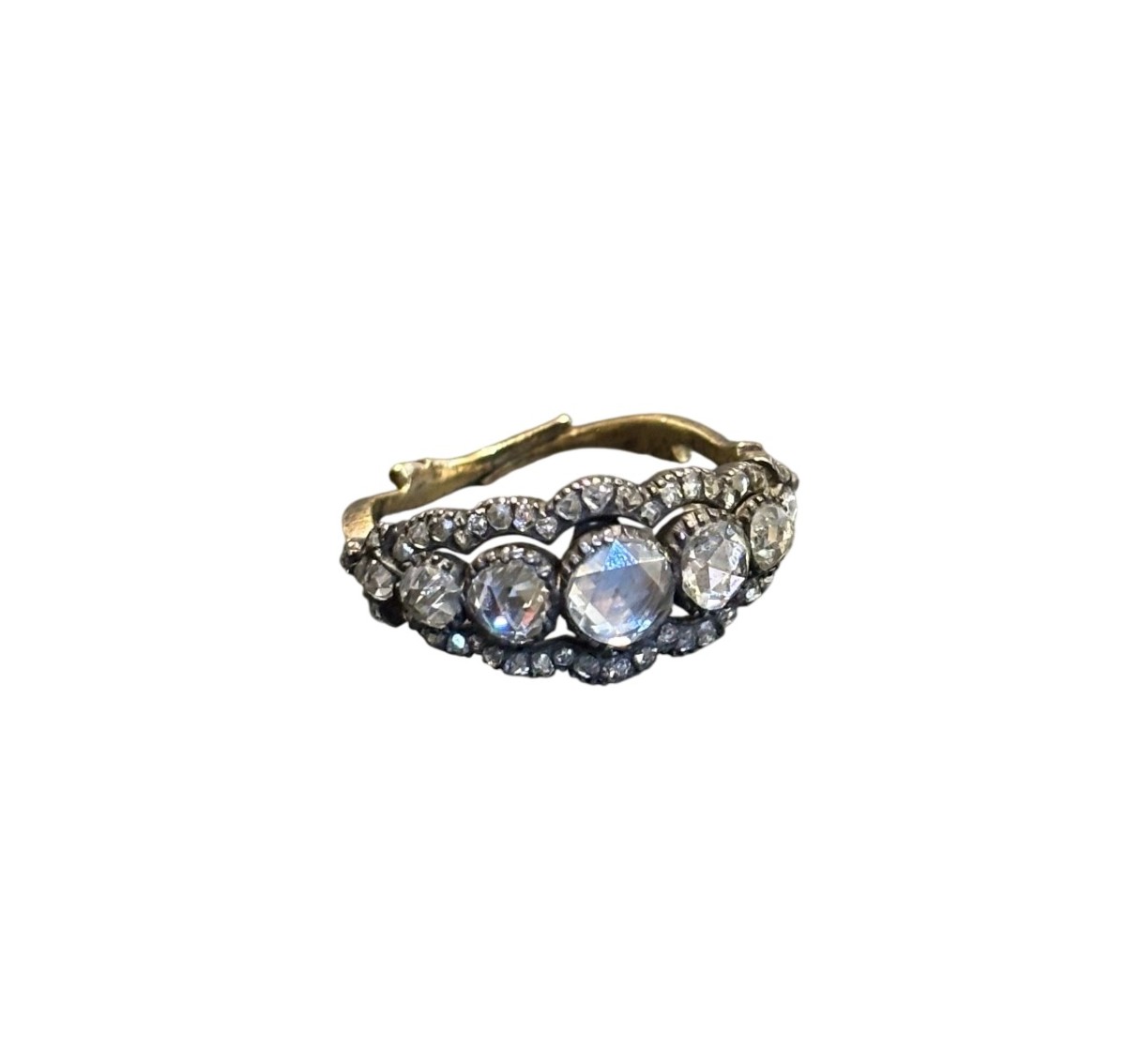 Gold, Silver And Diamond Ring, 19th Century