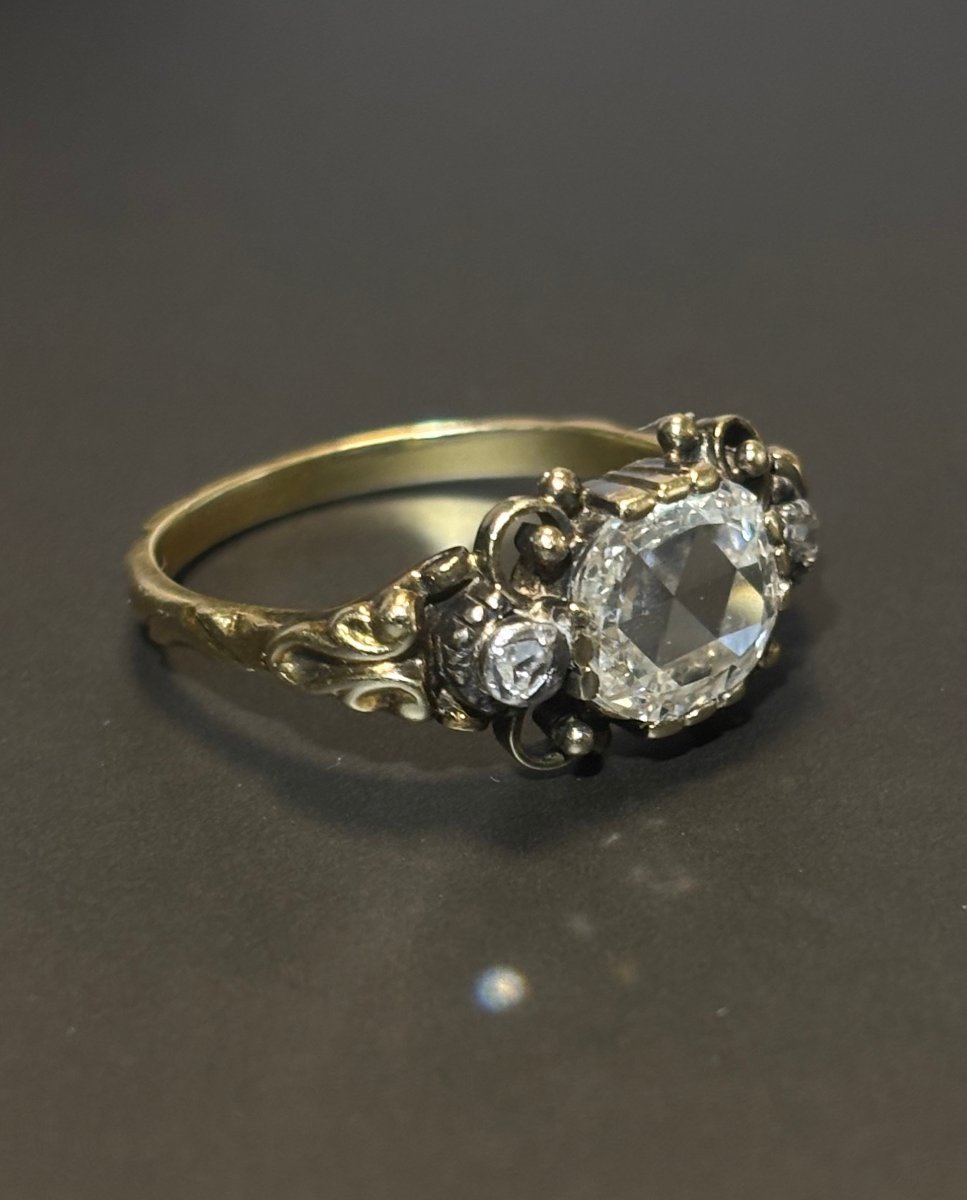 Bague diamant rose, XIXe siècle-photo-3