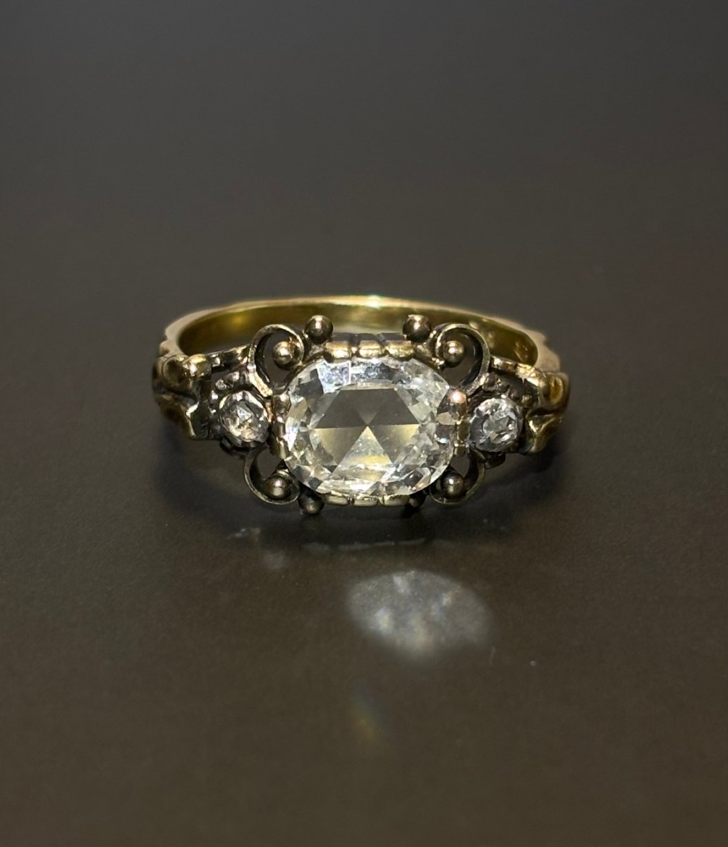 Bague diamant rose, XIXe siècle-photo-4