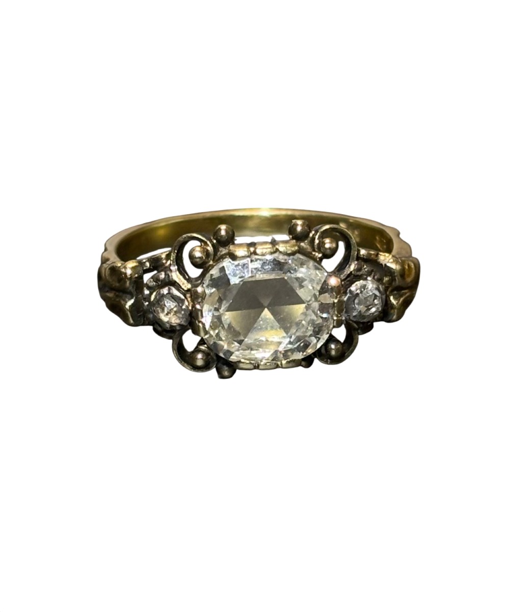 Bague diamant rose, XIXe siècle