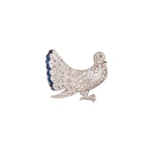 Broche colombe en diamants vers 1930 