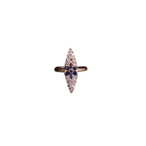 Marquise Etoile Sapphire And Diamond Ring, Late 19th Century