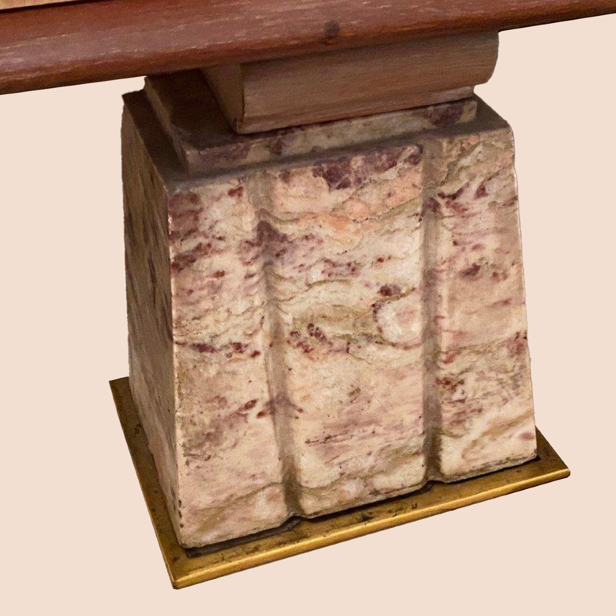 Commode En Bois Et Marbre, époque Art Déco-photo-4