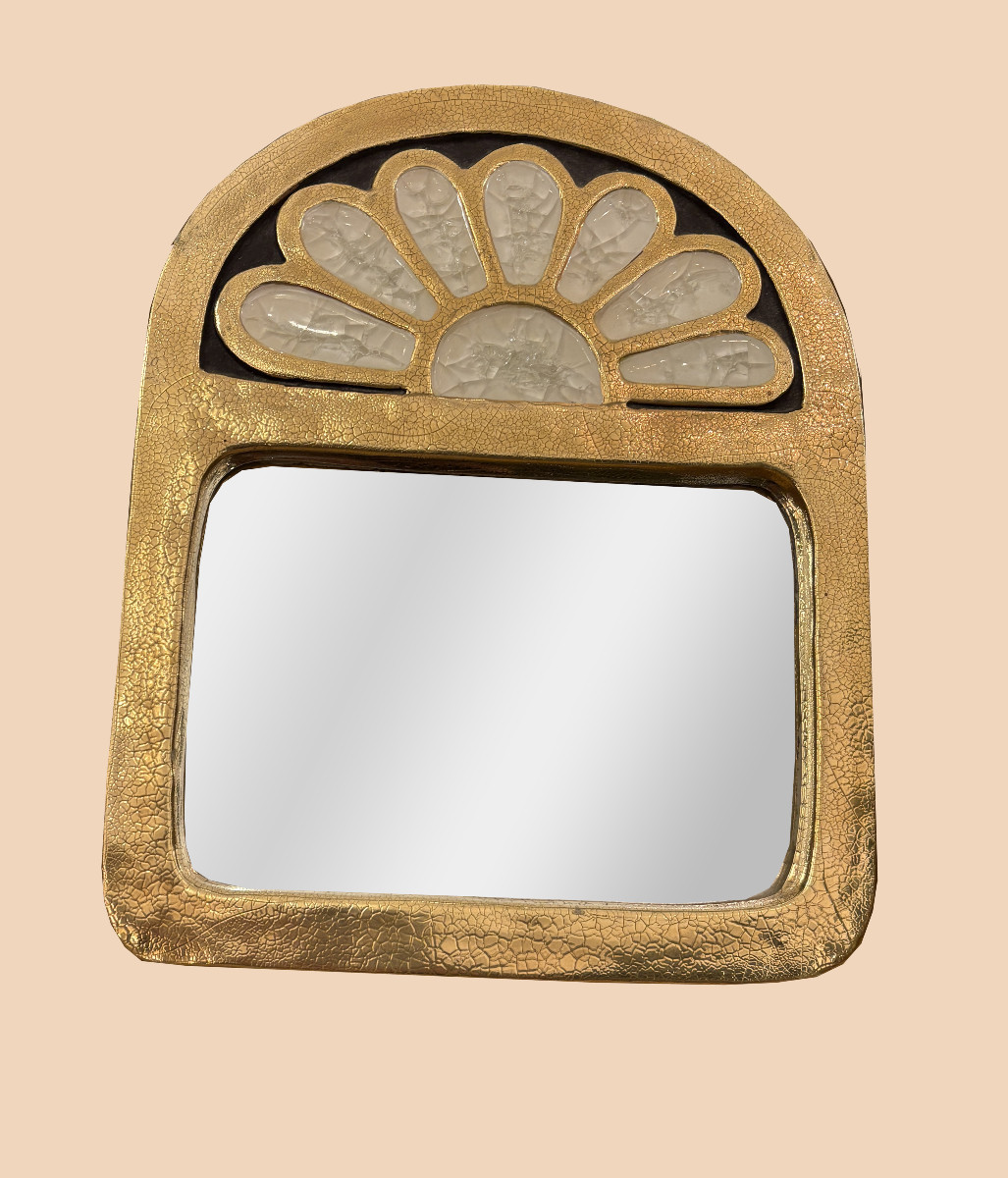 Miroir en céramique, circa 1965