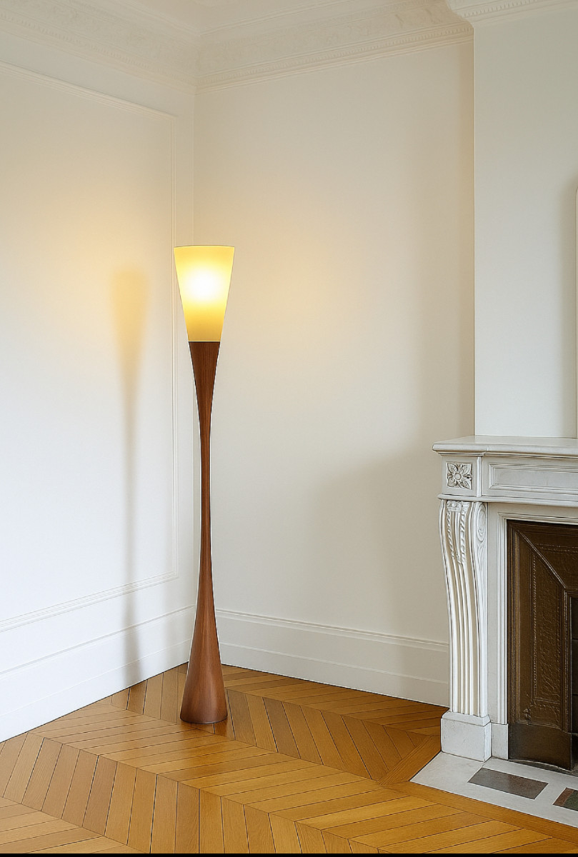 Lampadaire « diabolo », design Joseph-André Motte, circa 1960-photo-2