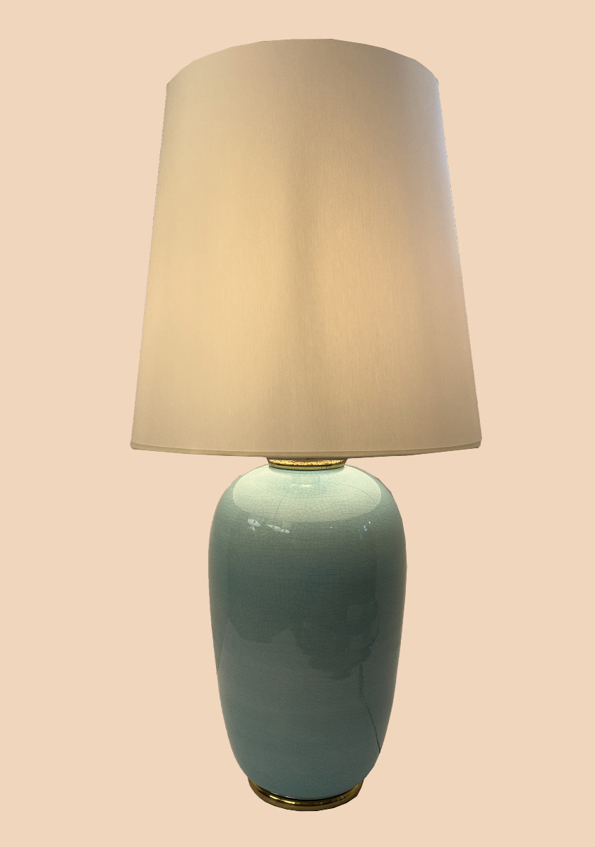 Turquoise Blue Ceramic Lamp