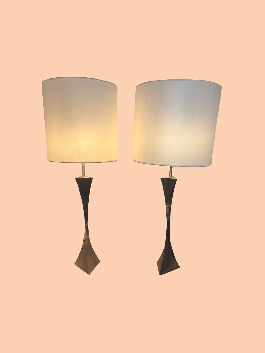 Paire de Lampes Tonello et Montagna en laiton 