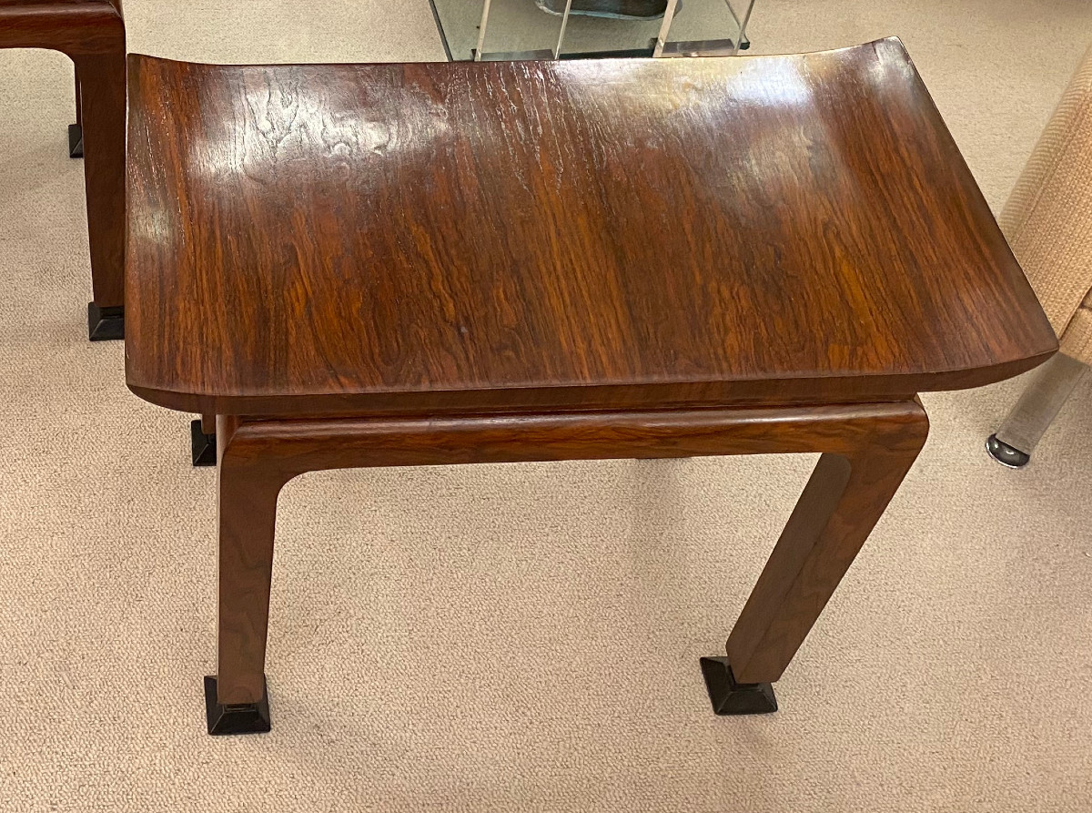 Paire de tables d'appoint en palissandre-photo-2
