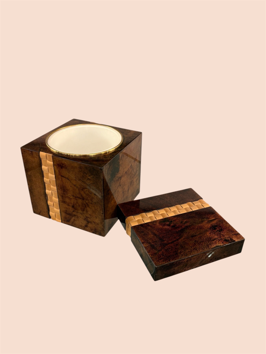 Boîte Aldo Tura en parchemin -photo-2